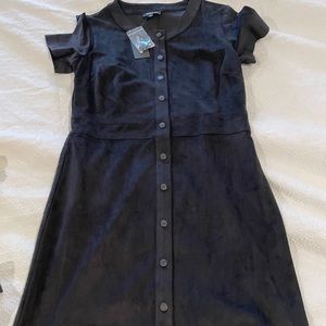 Kenneth Cole brand new short black suede dress.